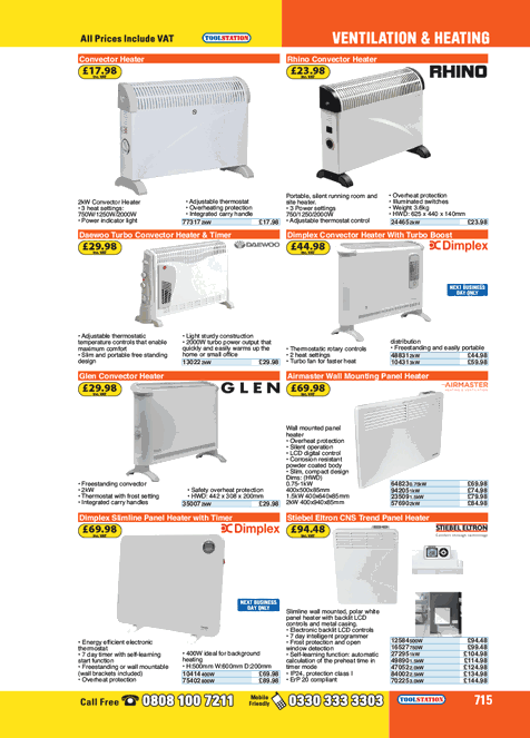 Airmaster Wall Mounting Panel Heater 1kw 2444