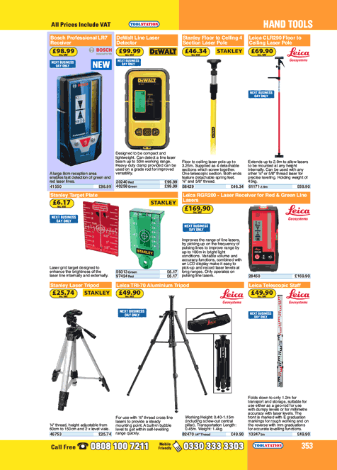 DEWALT DW0892G Green Laser Detector - 165ft Range With LCD Display For Indoor & Outdoor Use