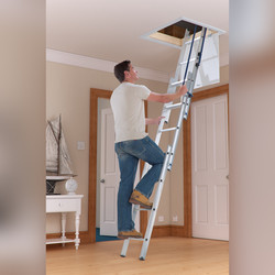 Werner 3 Section Easystow Loft Ladder & Handrail
