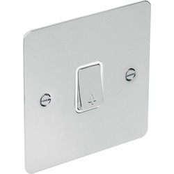 Flat Plate Polished Chrome 10A Switch Bell Push
