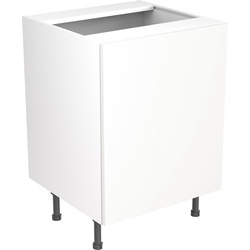 Kitchen Kit / Kitchen Kit Flatpack Slab Kitchen Cabinet Base Sink Unit Super Gloss White 600mm