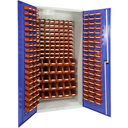 Barton / Barton Louvred Panel Cabinet with Red Bins 2000 x 1015 x 430mm with 120 TC1, 80 TC2 & 30 TC3 Bins