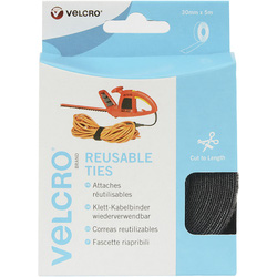 Velcro Velcro One-Wrap Reusable Ties Black 30mm x 5m - 10909 - from Toolstation