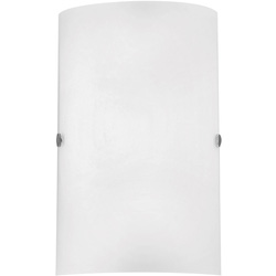 Eglo / Eglo Troy Wall Light White Glass & Satin Nickel