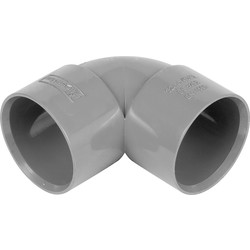 Aquaflow Solvent Weld Bend 90° 40mm Grey - 10970 - from Toolstation