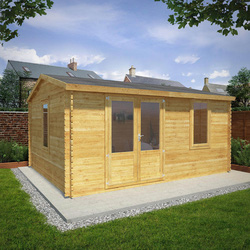 Mercia Home Office Elite Log Cabin 5m x 4m - 34mm Double Glazed