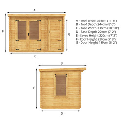 Mercia Delamere Log Cabin - 19mm