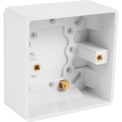 Wessex Electrical Wessex White Moulded Surface Box 1 Gang 35mm - 11166 - from Toolstation