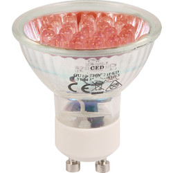 CED LED Glass GU10 Lamp Red - 11373 - from Toolstation