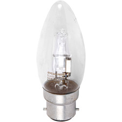 Sylvania Sylvania Energy Saving Halogen Candle Lamp 18W BC (B22d) 205lm - 11584 - from Toolstation