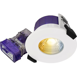 Luceco FType Ultra Fire Rated LED Downlight White 4/6W 485/750lm CCT Flat IP65