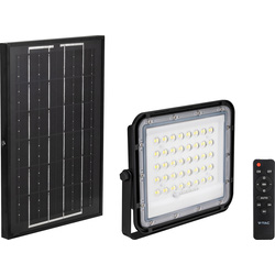 V-TAC LED Floodlight with Solar Panel & Battery Indicator IP65 10W Black 800lm 4000K