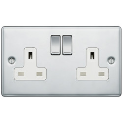BG Polished Chrome 13A DP Switched Socket