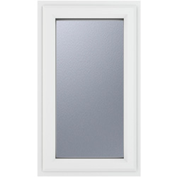 Crystal Casement uPVC Window Left Hand Opening 610mm x 1115mm Obscure Triple Glazed White