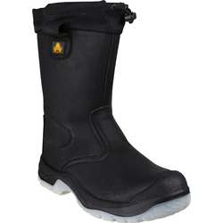 Amblers Safety / Amblers Safety FS209 Water Resistant Pull On Safety Rigger Boots Black Size 9