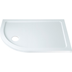 Resinlite / Resinlite Low Profile Quadrant Shower Tray Left Hand Offset 1200 x 900mm