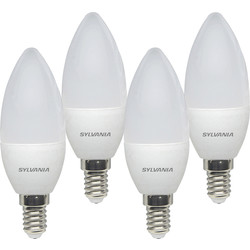 Sylvania LED Frosted Candle Lamp 5W SES (E14) 470lm