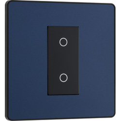 BG Evolve Matt Blue (Black Ins) 200W Single Touch Dimmer Switch, 2-Way Secondary 