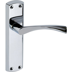 Monza Door Handles Latch Polished Chrome - 13359 - from Toolstation
