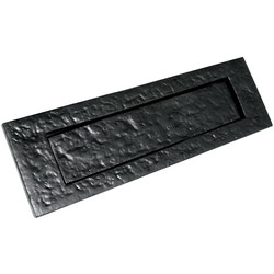 Eclipse Antique Iron Letter Plate Black - 13537 - from Toolstation