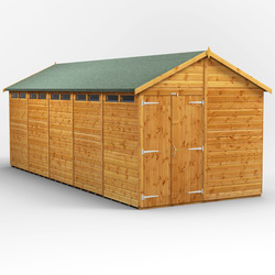 Power Apex Security Shed 20' x 8' - Double Doors