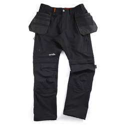 Scruffs Tech Holster Pocket Trousers 32"R Black