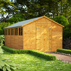 Power Apex Shed 20' x 10' Double Doors