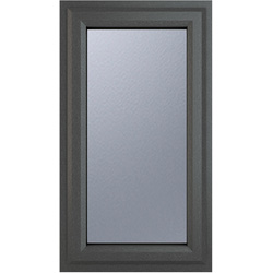 Crystal Casement uPVC Window Right Hand Opening 610mm x 965mm Obscure Triple Glazed Grey/White