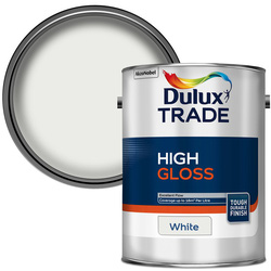 Dulux Trade High Gloss Paint White 5L