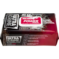 UltraGrime Pro Power Scrub XXL+ Clothwipes 80pk 80 pack