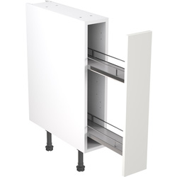 Kitchen Kit / Kitchen Kit Flatpack Slab Kitchen Cabinet Pull Out Base Unit Super Gloss White 150mm