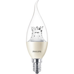 Philips Philips LED Warm Glow 25W Dimmable Candle Lamp Bent Tip 6W SES (E14) 470lm - 15206 - from Toolstation
