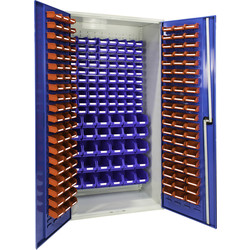 Barton Louvred Panel Cabinet 2000 x 1015 x 430mm with 120 TC1 Red, 80 TC2 Blue & 30 TC3 Blue