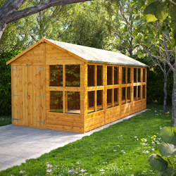 Power / Power Apex Potting Shed 18' x 8' - Double Doors