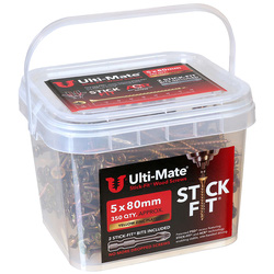 Ulti-Mate Stick-Fit Woodscrews Tub 5.0 x 80mm