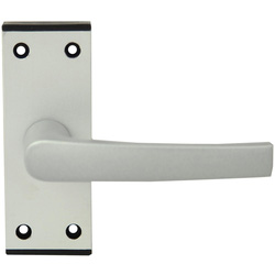 Lockworks / Lockworks Oxford Black End Cap Aluminium Door Handle Short Latch Satin