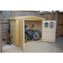 Forest Forest Garden Shiplap Pressure Treated Large Outdoor Store Apex 152cm (h) x 198cm (w) x 81cm (d) - 16015 - from Toolstation