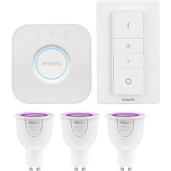 Philips Hue Philips Hue White and Colour Ambiance GU10 Starter Kit 6.5W - 16030 - from Toolstation