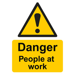 'Danger People at Work' Warning Sign 400 x 300mm