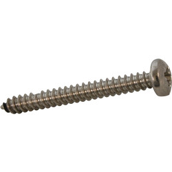 Stainless Self Tapping Pan Head Pozi Screw 1 1/2" x 8 - 16246 - from Toolstation