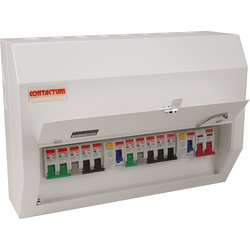 Contactum / Contactum High Integrity Type A Dual RCD Consumer Unit + 10 MCBs 10 Way