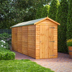 Power Overlap Apex Shed 18' x 4' No Windows
