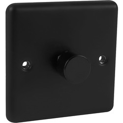 Wessex Electrical Wessex Matt Black Dimmer Switch Black 1 Gang 400W - 16329 - from Toolstation