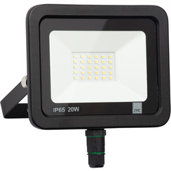 Zinc Zinc Slimline LED Floodlight IP65 20W 1600lm - 16463 - from Toolstation