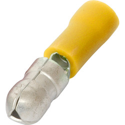 Bullet Connectors Male 6mm Yellow