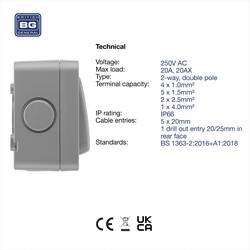BG IP66 20AX DP Switch