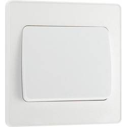 BG Evolve Pearlescent White (White Ins) Single Light Switch, 20A 16Ax, 2 Way, Wide Rocker 