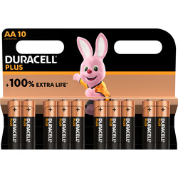 Duracell Duracell +100% Plus Power AA 10 Pk - 16500 - from Toolstation