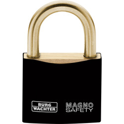 Burg-Wachter Burg-Wachter Magno Brass Safety Lockout Padlock Black 40mm - 16656 - from Toolstation