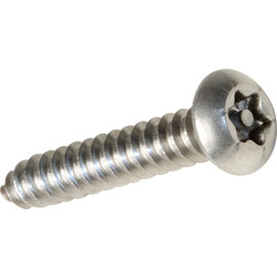 Stainless Steel Star Self Tapping Screw 10 x 1 1/2" Pin Button